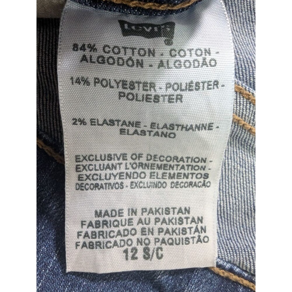 VTG Levi's 512 Women's Perfectly Slimming Jeans 12S/C Cotton Blend Blue - Picture 7 of 10